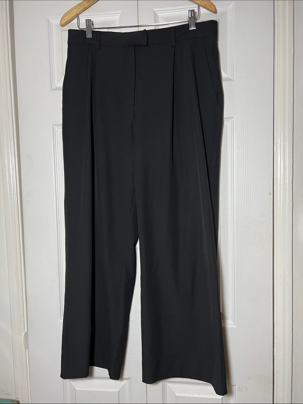 DJERF Avenue Favorite Wide Leg Trouser Pant Black Women’s Large